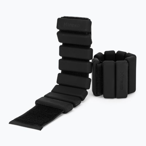 Svorio mankštos ant kulkšnių ir riešų XTREXO SCULPT 2 x 0,5 kg juoda