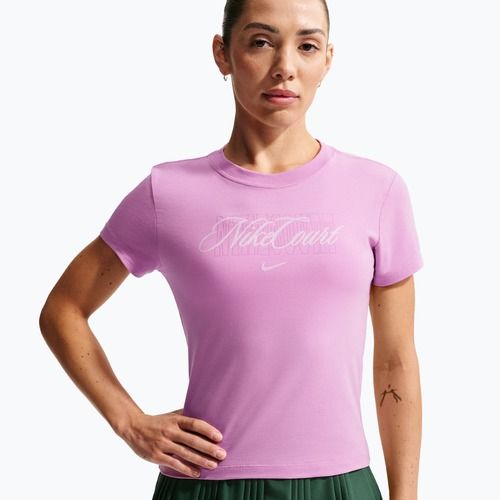 Moteriški teniso marškinėliai Nike Court Heritage light magenta/pink foam