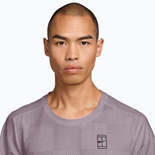 Vyriški teniso marškinėliai Nike Court Dri-Fit Advantage Print light violet ore/black