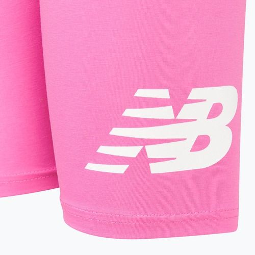 Vaikiški šortai New Balance Stacked Logo Cycle pink satin
