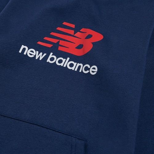 Vaikiškas džemperis New Balance BB Stacked Logo Hoodie nb navy