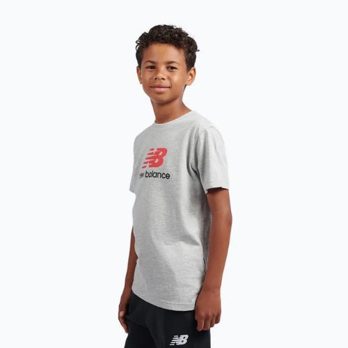 Vaikiški marškinėliai New Balance Jersey Stacked Logo Tee athletic grey heather