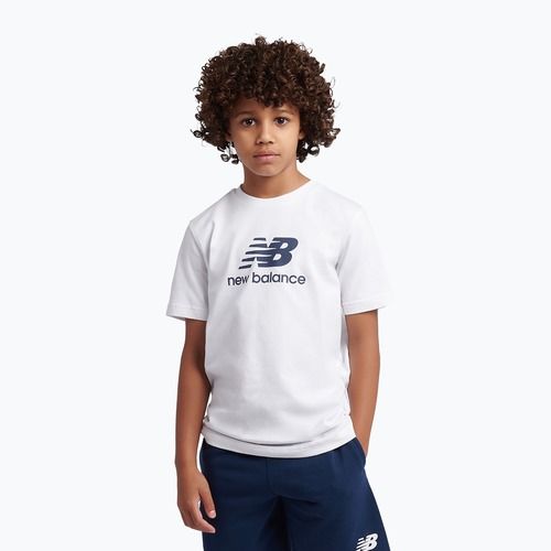 Vaikiškas komplektas New Balance Stacked Logo Tee & FT Short nb bright white