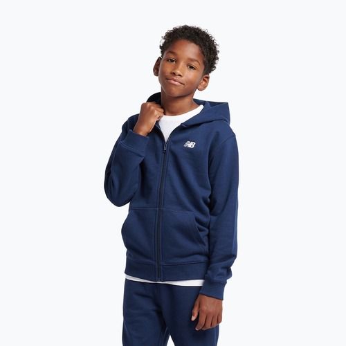 Vaikiškas džemperis New Balance French Terry Small Logo Full Zip Hoodie nb navy