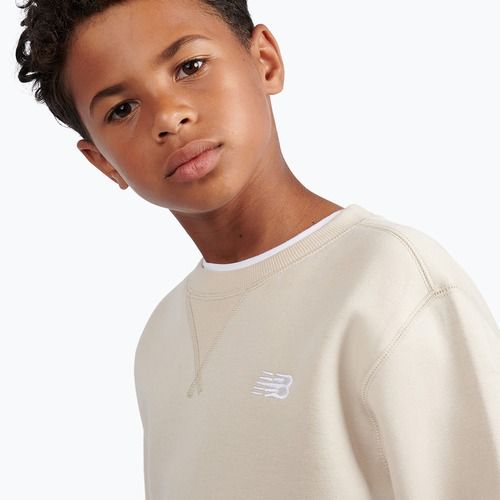 Vaikiškas džemperis New Balance Brush Back Small Logo Crew timberwolf