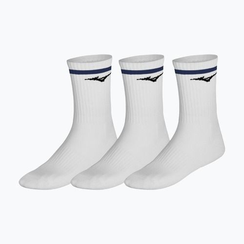 Kojinės Mizuno Training With Line 3 pairs white/estate blue