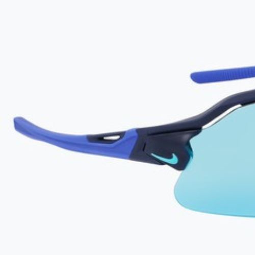 Akiniai nuo saulės Nike Flyfree Shield P matte obsidian/polar blue mirror/road