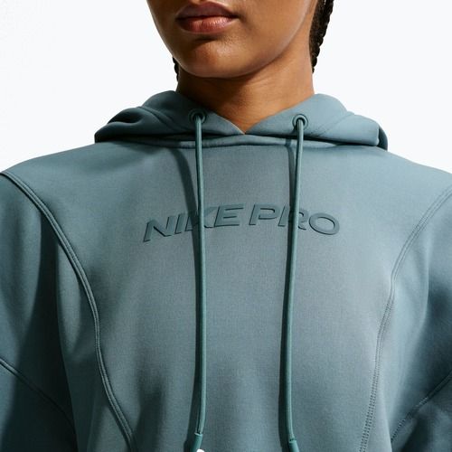 Moteriškas treniruočių džemperis Nike Pro Therma-Fit Hoodie mineral slate/white