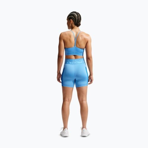 Moteriški šortai Nike Pro Sculpt High Waisted 5" Biker university blue/light photo blue/white