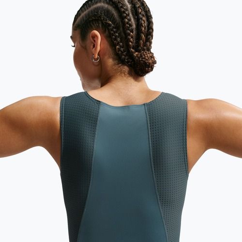 Moteriški treniruočių marškinėliai Nike Pro Dri-Fit mineral slate/faded spruce/white