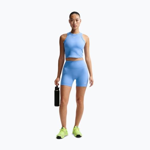 Moteriški marškinėliai Nike One Fitted Dri-Fit Cropped Tank thunder university blue/white