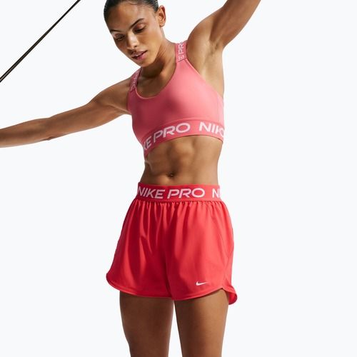 Moteriški treniruočių šortai Nike Pro 2in1 light crimson/white