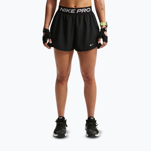 Moteriški treniruočių šortai Nike Pro 2in1 black/white