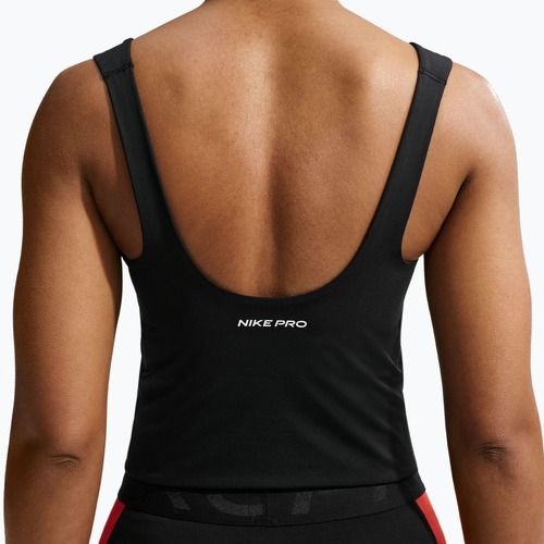 Moteriški treniruočių marškinėliai Nike Pro Sculpt Medium Support Padded Tank black/white