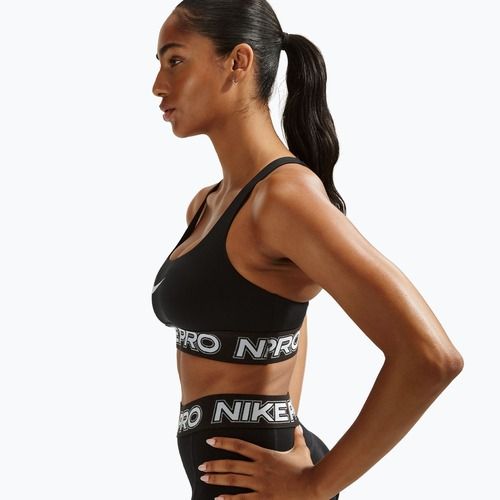 Treniruočių liemenėlė Nike Pro Light Support Non Padded black/white/metallic silver