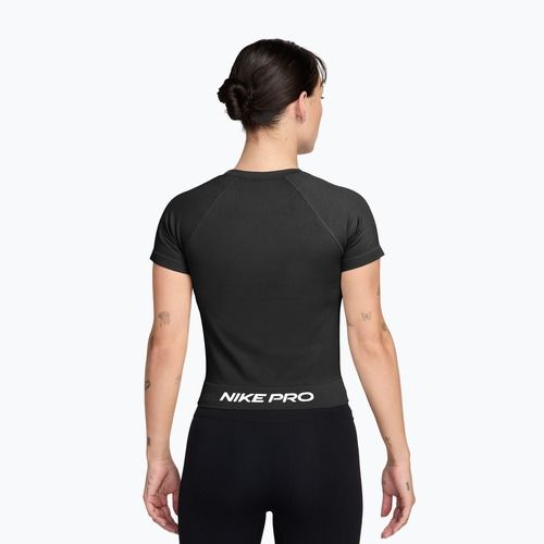 Moteriški treniruočių marškinėliai Nike Pro Seamless Dri-Fit black/white