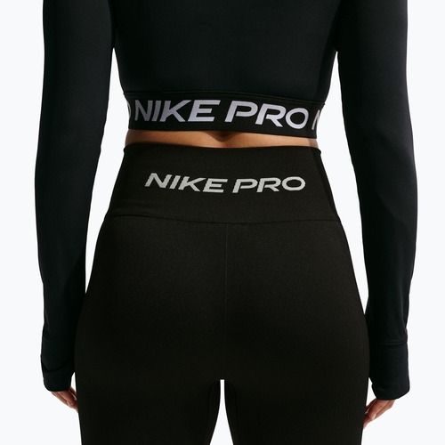 Moteriški treniruočių šortai Nike Pro Seamless High Waisted Biker 5" black/white