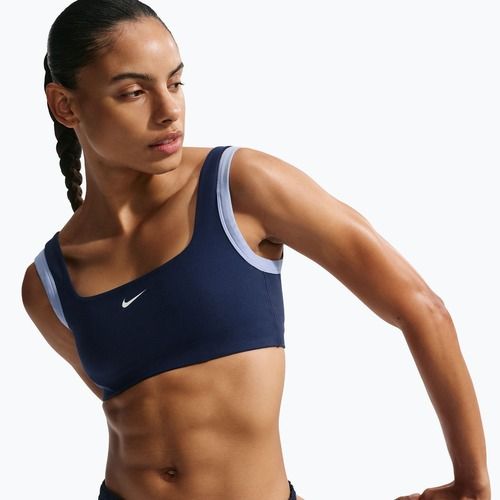 Treniruoklių liemenėlė Nike One Light Support midnight navy/aluminium/white