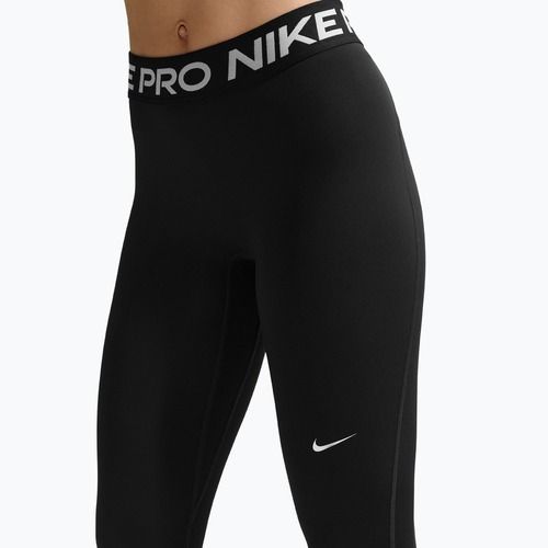 Moteriškos tamprės Nike Pro Mid-Rise Full black/white