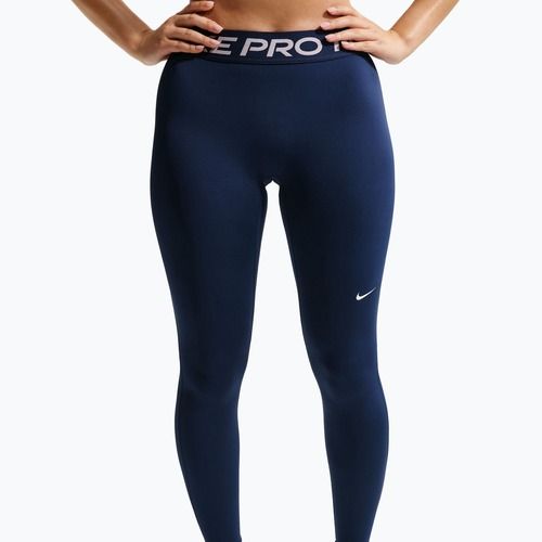 Moteriškos tamprės Nike Pro Mid-Rise Full midnight navy/white