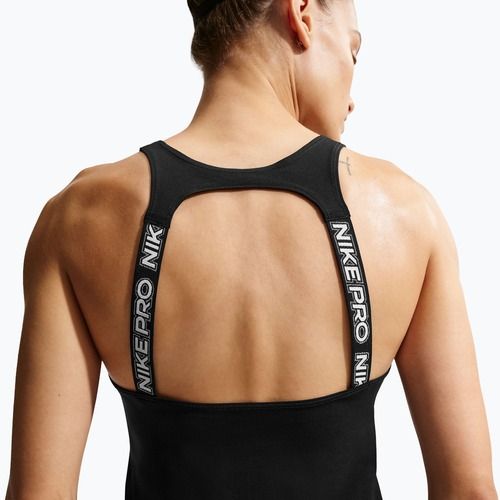 Moteriški treniruočių marškinėliai Nike Pro Dri-Fit TT black/white/metallic silver