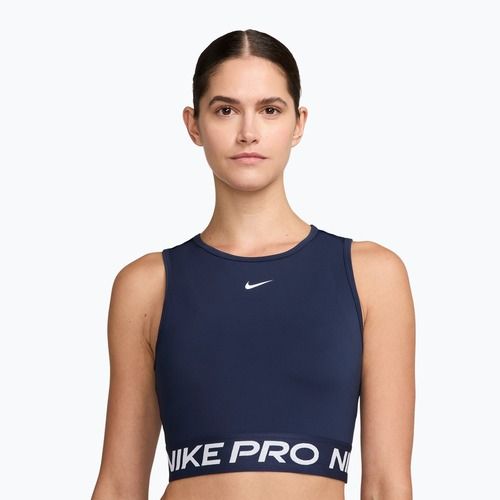 Moteriška sportinė palaidinė Nike Pro Dri-Fit midnight navy/white