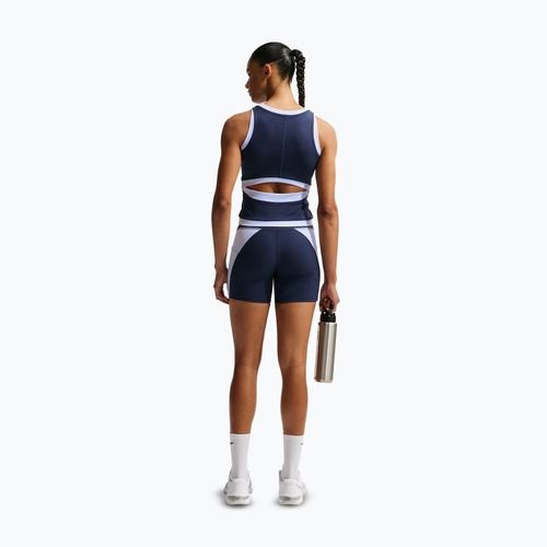 Moteriški treniruočių marškinėliai Nike One Dri-Fit midnight navy/hydrogen blue/white