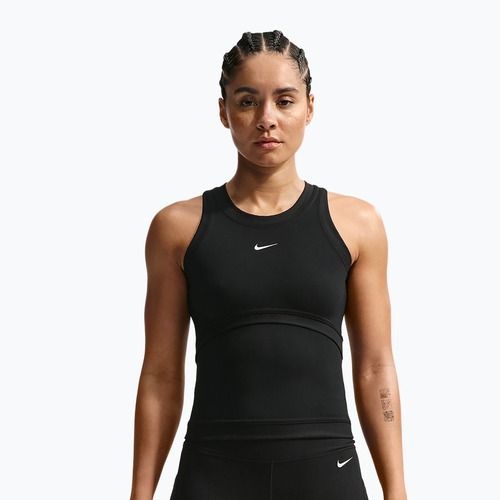 Moteriški treniruočių marškinėliai Nike One Dri-Fit black/black/white