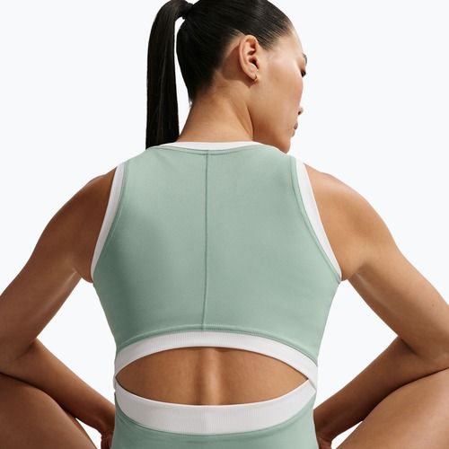 Moteriški treniruočių marškinėliai Nike One Dri-Fit steam/white/white