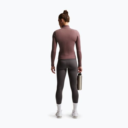 Moteriškas treninginis džemperis Nike One Fitted Dri-Fit Full-Zip burgundy tattoo/white