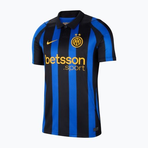 Vyriški futbolo marškinėliai Nike Inter Milan Dri-Fit Stadium Home lyon blue/black/university gold