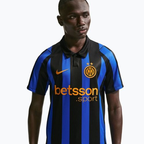 Vyriški futbolo marškinėliai Nike Inter Milan Dri-Fit Stadium Home lyon blue/black/university gold