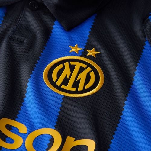 Vyriški futbolo marškinėliai Nike Inter Milan Dri-Fit Stadium Home lyon blue/black/university gold