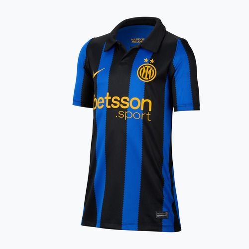 Vaikiški futbolo marškinėliai Nike Inter Milan Dri-Fit Stadium Home lyon blue/black/university gold
