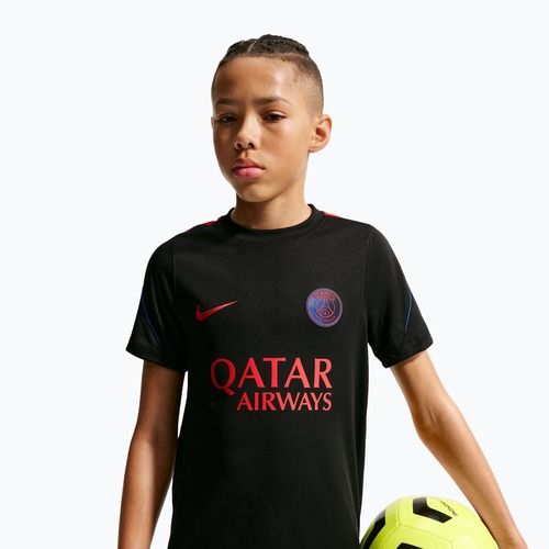 Vaikiški futbolo marškinėliai Nike Paris Saint-Germain Strike Dri-Fit black/hyper royal/global red/global red