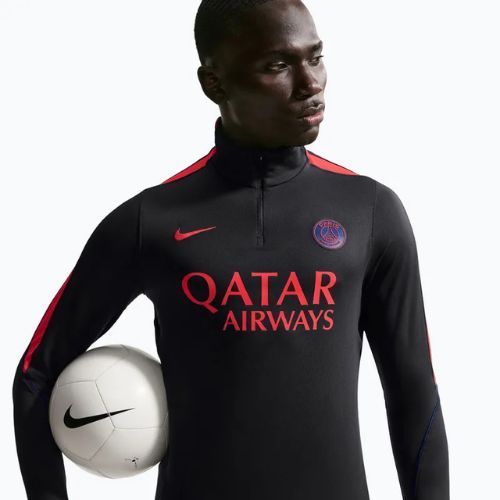 Vyriškas futbolo džemperis Nike Paris Saint-Germain Strike Dri-Fit Soccer Knit Drill Top black/global red/global red