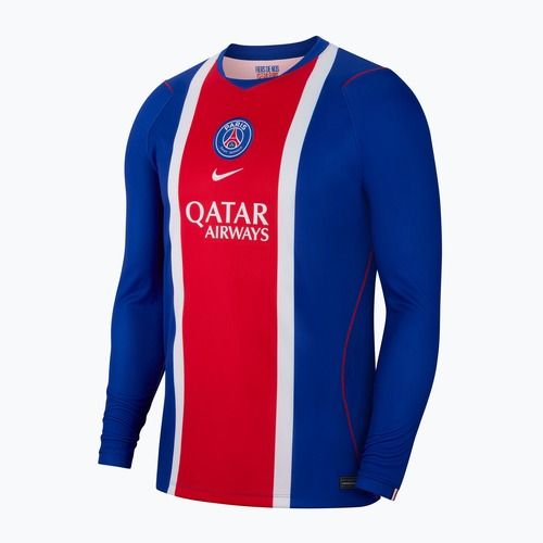 Vyriški futbolo marškinėliai ilgomis rankovėmis Nike Paris Saint-Germain Dri-Fit Stadium Home old royal/white/university red/white