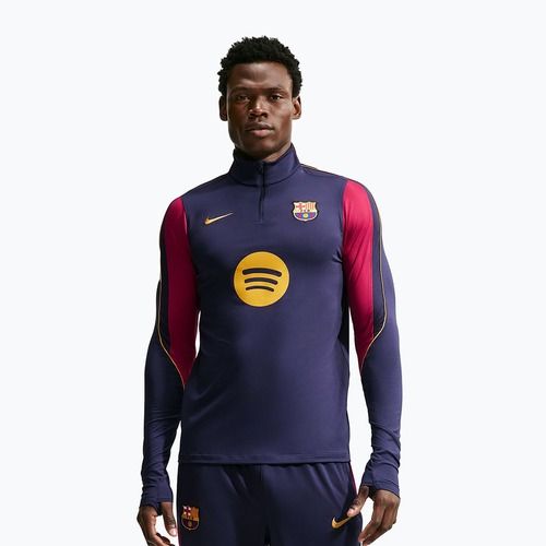 Vyriškas futbolo džemperis Nike FC Barcelona Strike Soccer Drill Top blackened blue/mineral yellow