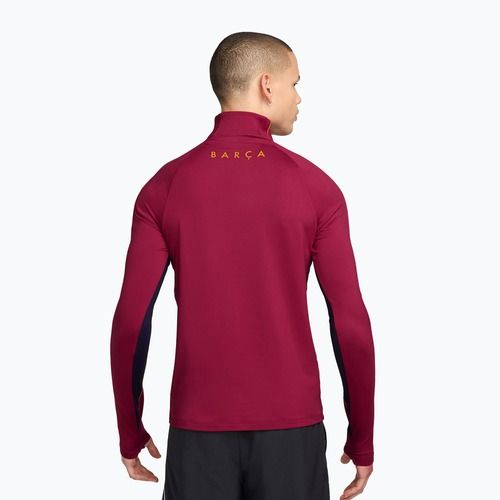 Vyriškas futbolo džemperis Nike FC Barcelona Strike Soccer Drill Top noble red/mineral yellow/mineral yellow