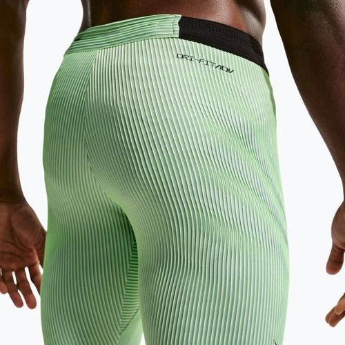 Vyriškos treniruočių tamprės Nike AeroSwift Dri-Fit ADV 1/2 Tights lime blast/steam/light silver/black