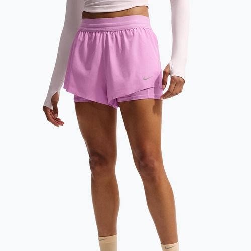 Moteriški bėgimo šortai Nike Swift Mid-Rise 2in1 light magenta/light magenta