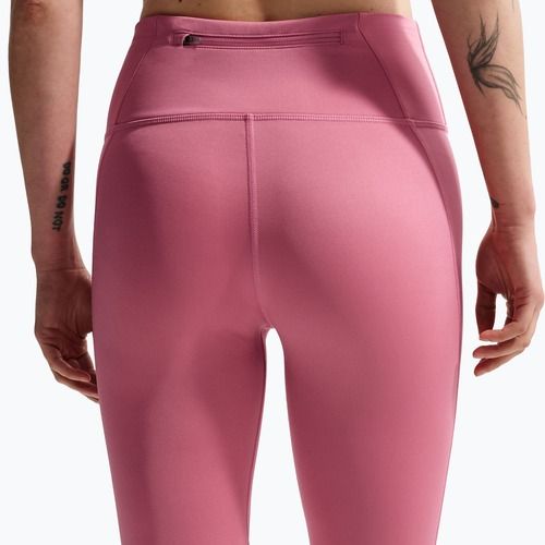 Moteriškos bėgimo tamprės Nike Tempo Swoosh Run High-Waisted 7/8 peony/white