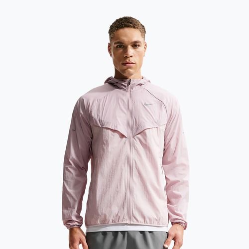 Vyriška bėgimo striukė Nike Stride Repel UV particle rose/silt red