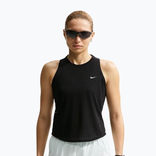 Moteriški bėgimo marškinėliai Nike Swift Breathe Dri-Fit black/black/white
