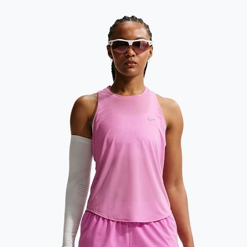 Moteriški bėgimo marškinėliai Nike Swift Breathe Dri-Fit light magenta/photon dust