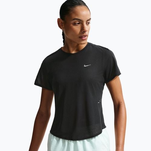 Moteriški bėgimo marškinėliai Nike Swift Breathe Dri-Fit black/photon dust/white