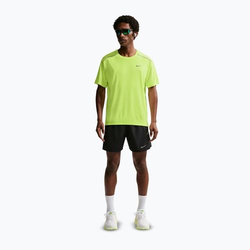 Vyriški bėgimo marškinėliai Nike Miler Dri-Fit UV volt ice