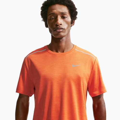 Vyriški bėgimo marškinėliai Nike Miler Dri-Fit UV safety orange