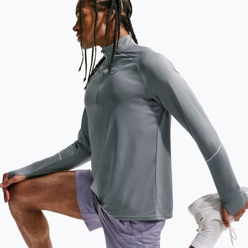 Vyriškas bėgimo džemperis Nike Miler Dri-Fit UV 1/2 Zip smoke grey