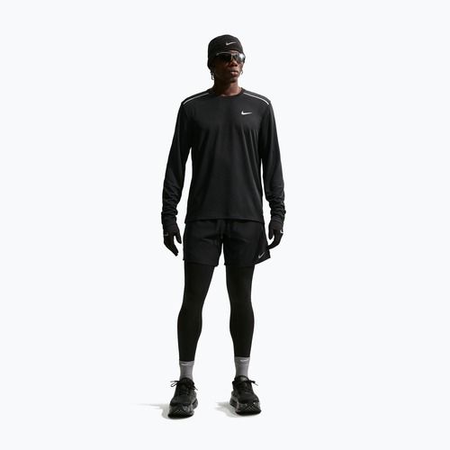Vyriški bėgimo marškinėliai ilgomis rankovėmis Nike Miler Dri-Fit UV black